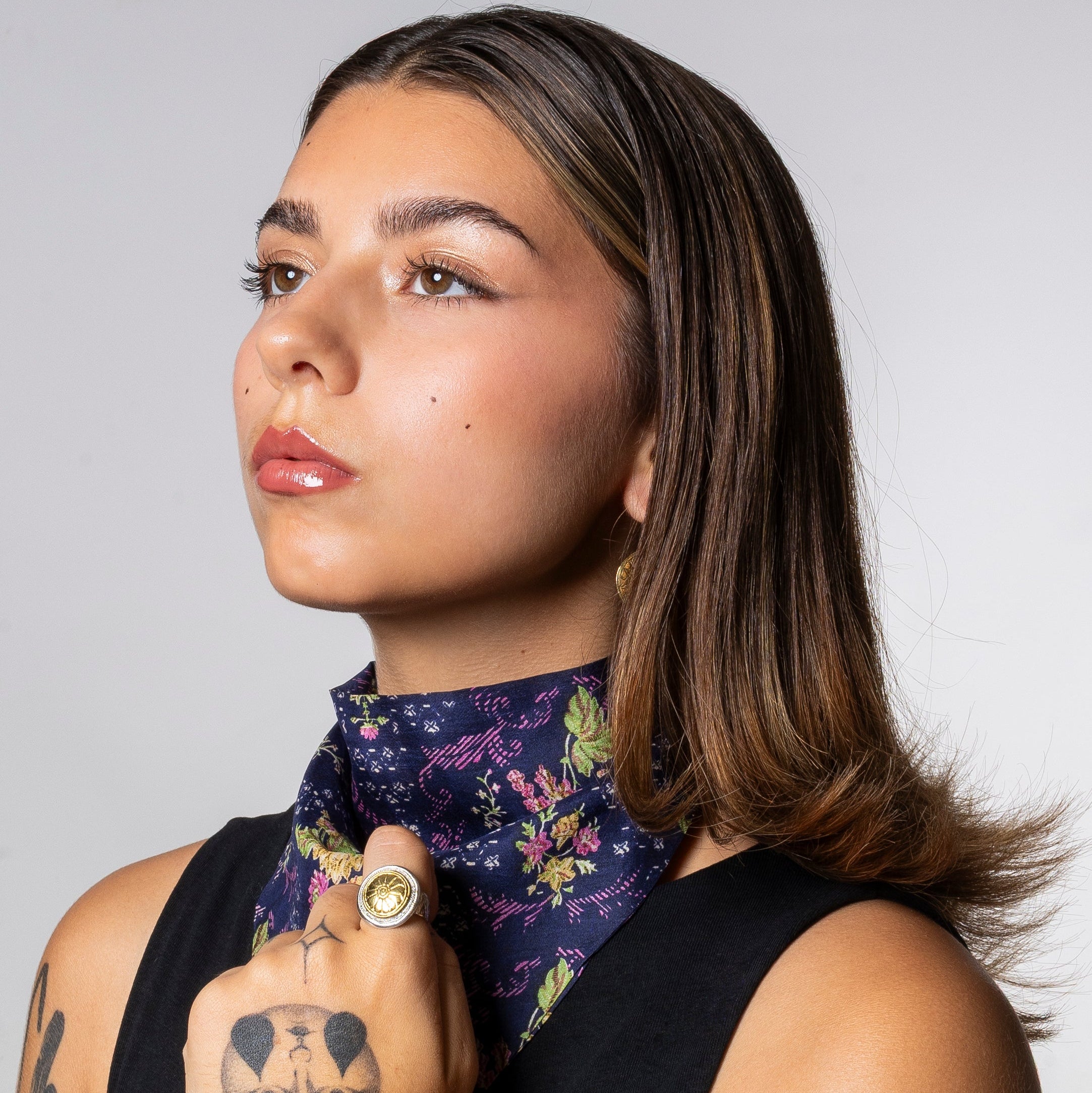 Foulard de soie Bleu royal Homme et Femme-Les Soieries d'HUBBTON'S