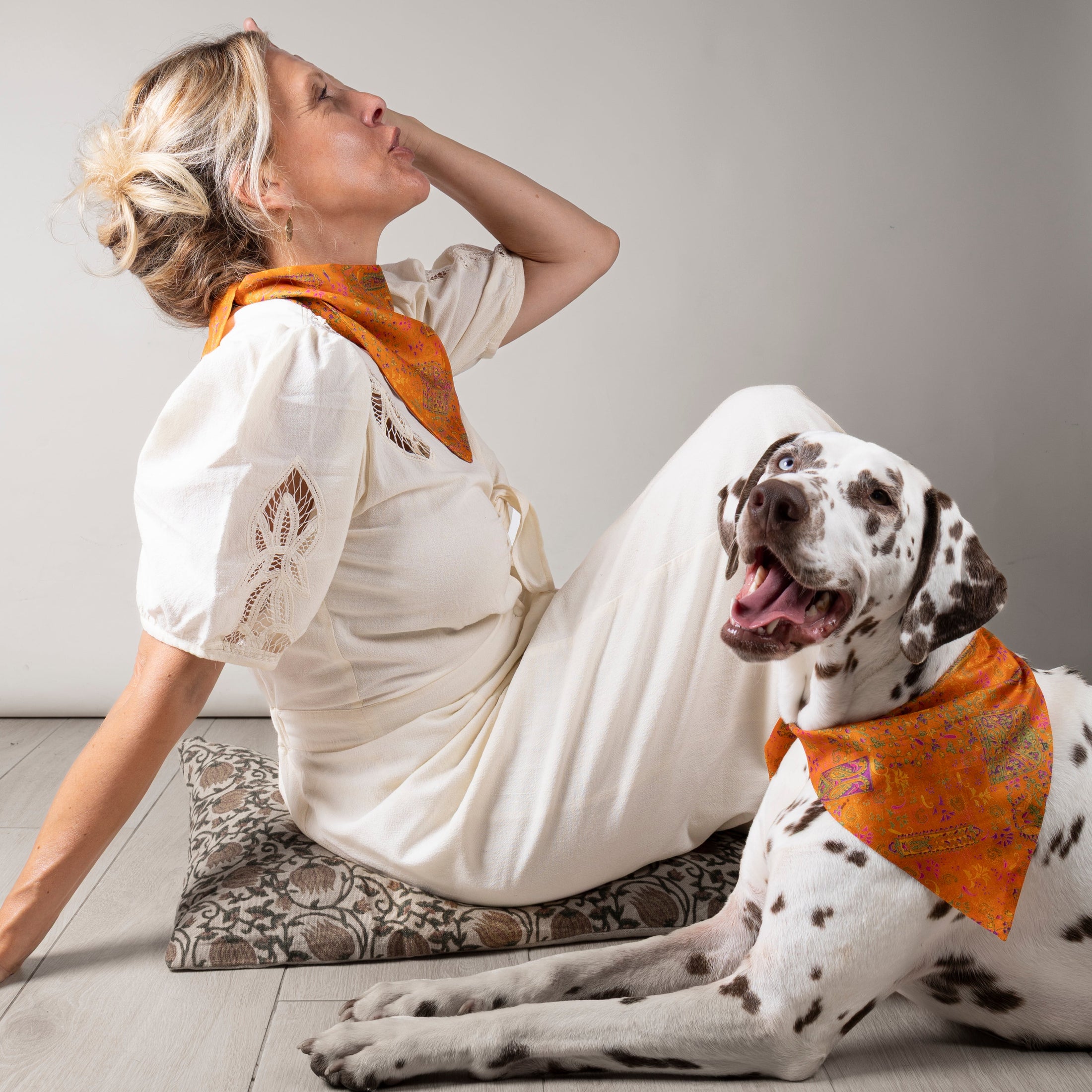 Foulard de soie Clémentine Homme et Femme-Les Soieries d'HUBBTON'S