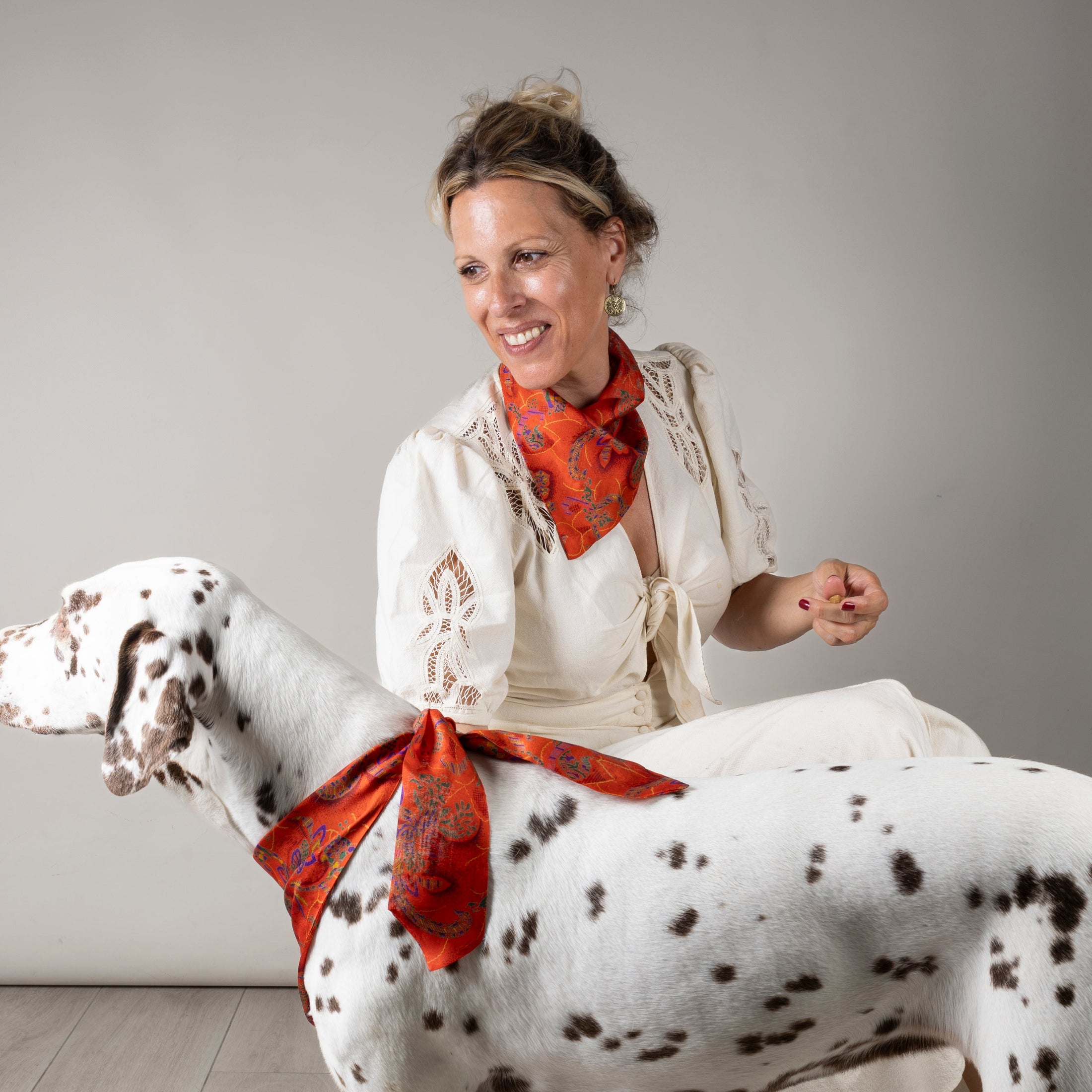 Foulard de soie Cuivre d'automne Homme et Femme-Les Soieries d'HUBBTON'S