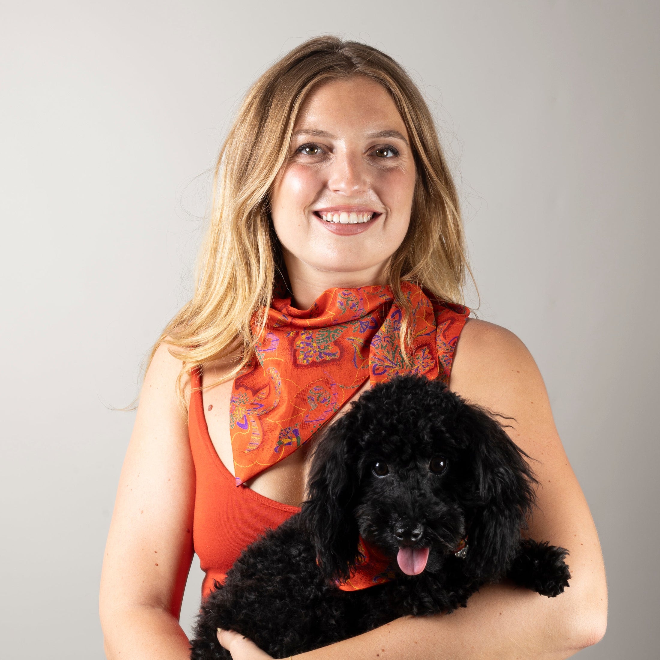 Foulard de soie Cuivre d'automne Homme et Femme-Les Soieries d'HUBBTON'S