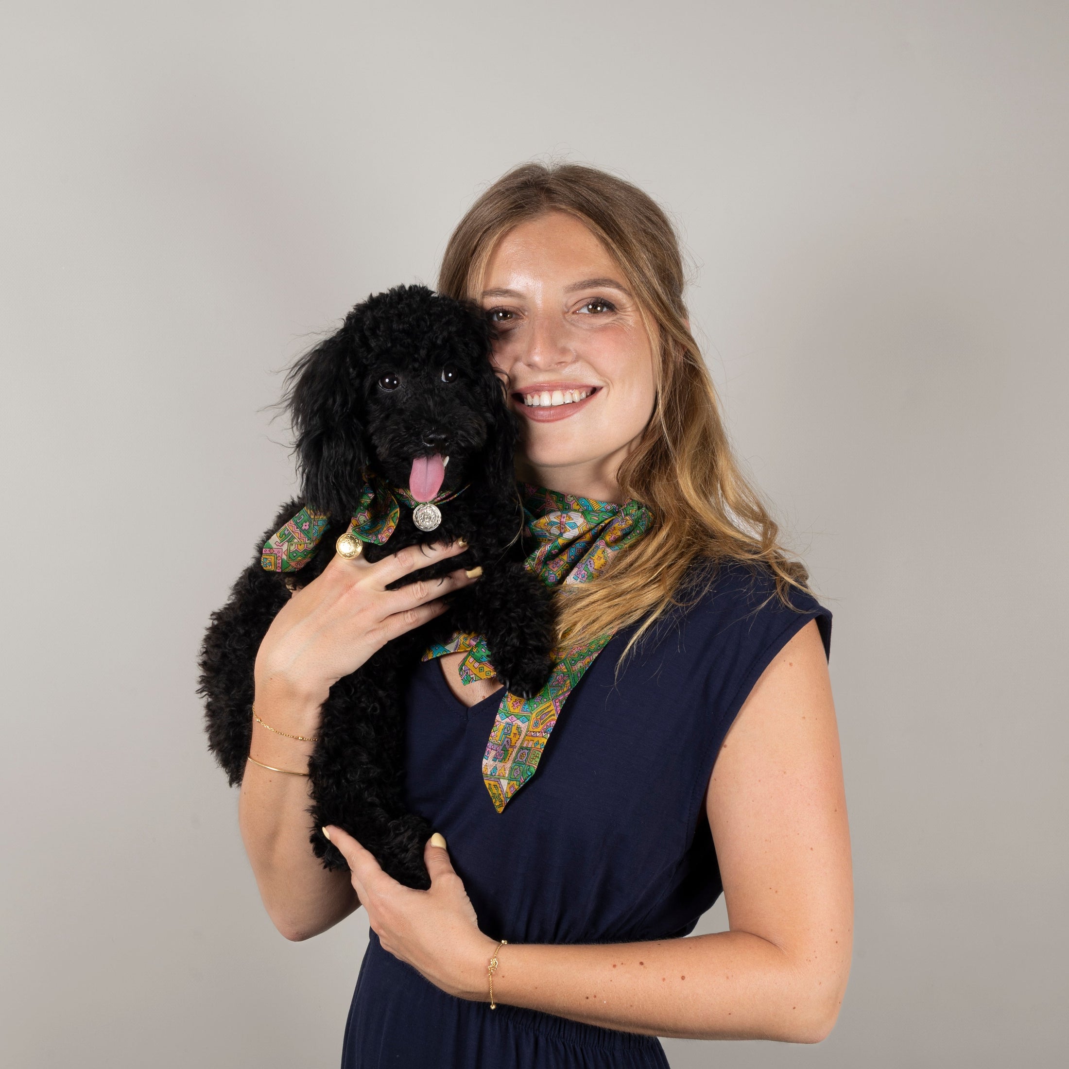 Foulard de soie Tutti-Frutti pour chien-Les Soieries d'HUBBTON'S