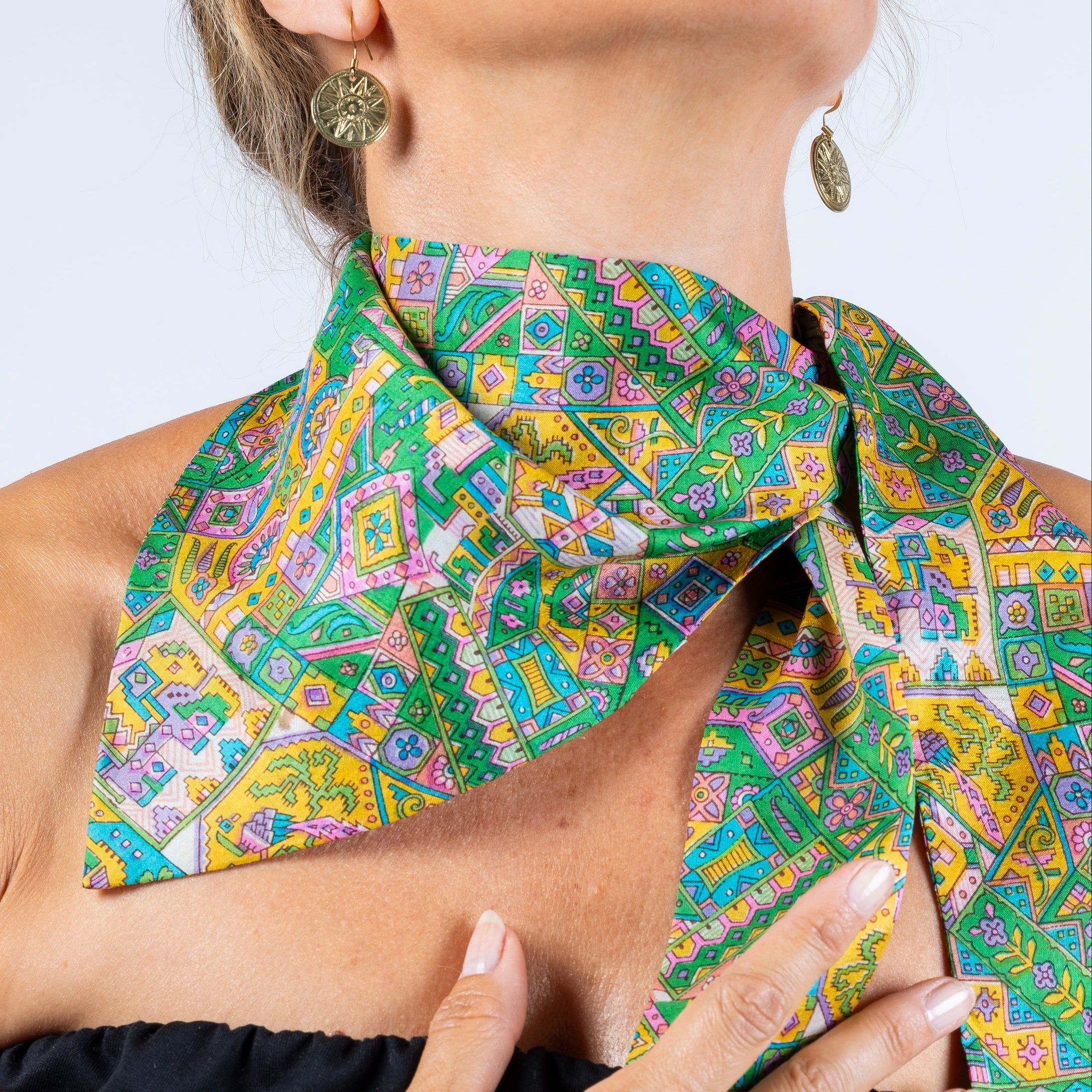 Foulard de soie Tutti-Frutti Homme et Femme-Les Soieries d'HUBBTON'S