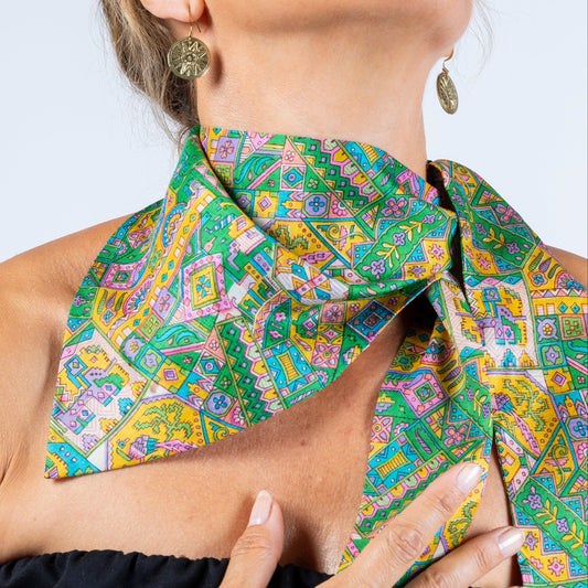 Foulard de soie Tutti-Frutti Homme et Femme-Les Soieries d'HUBBTON'S