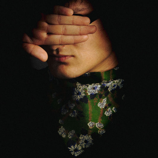 Foulard de soie Vert fleuri Homme et Femme-Les Soieries d'HUBBTON'S