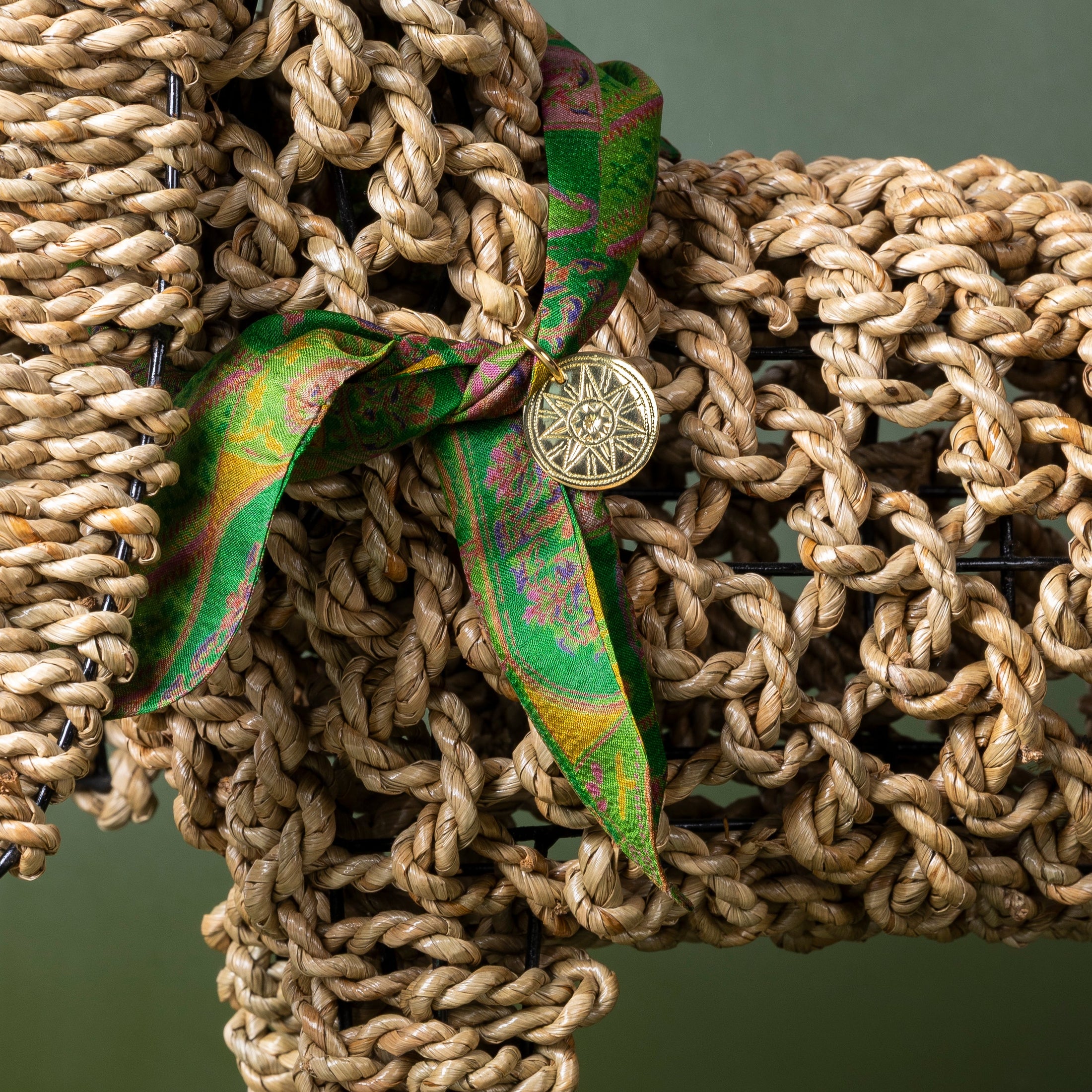 Foulard de soie Kaki pour chien-Les Soieries d'HUBBTON'S